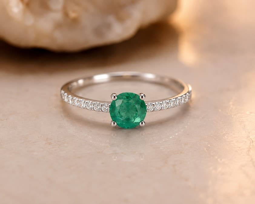 Solitario Pavé Redondo